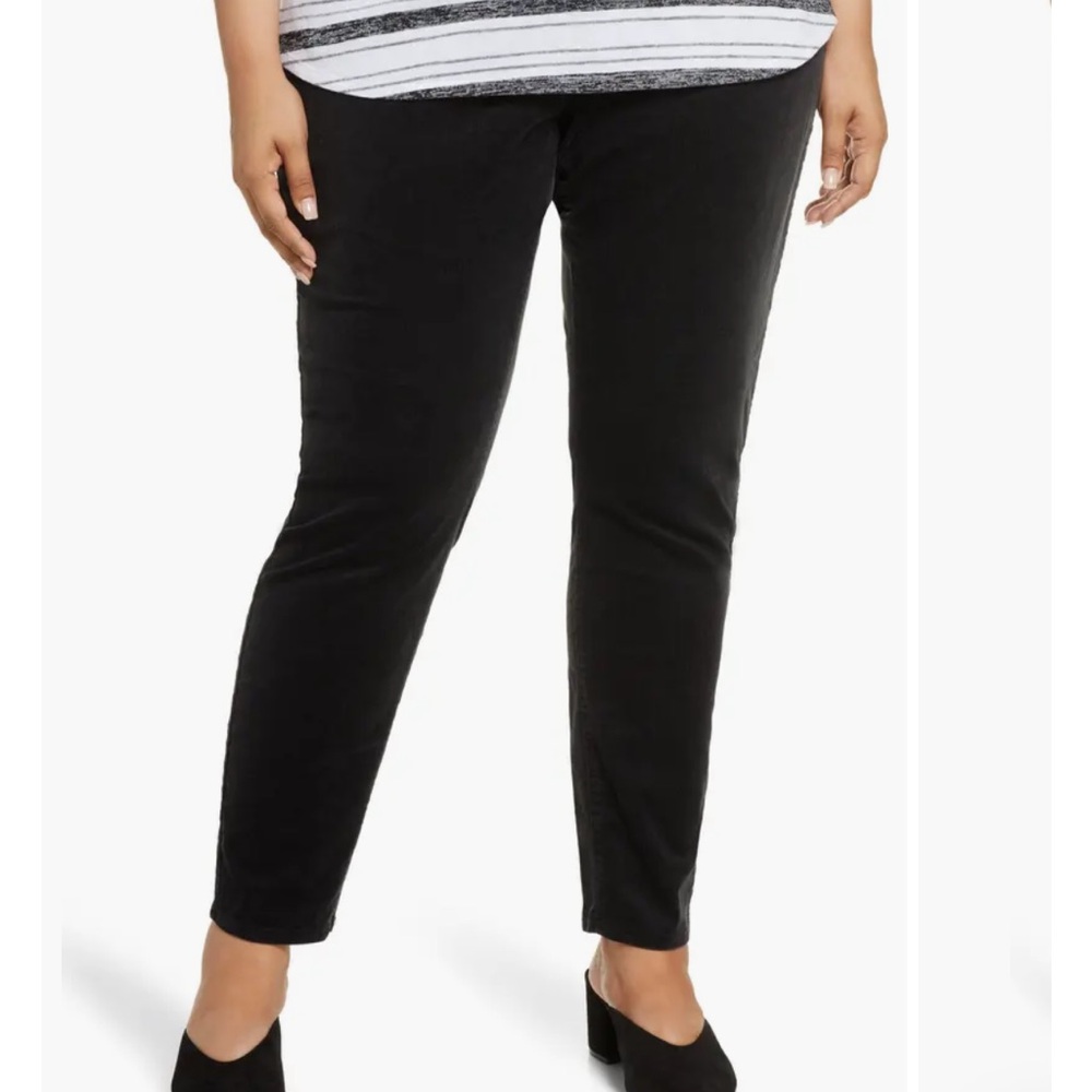 NWT Eileen Fisher Black Pants Organic Cotton denim stretch black Size 3x